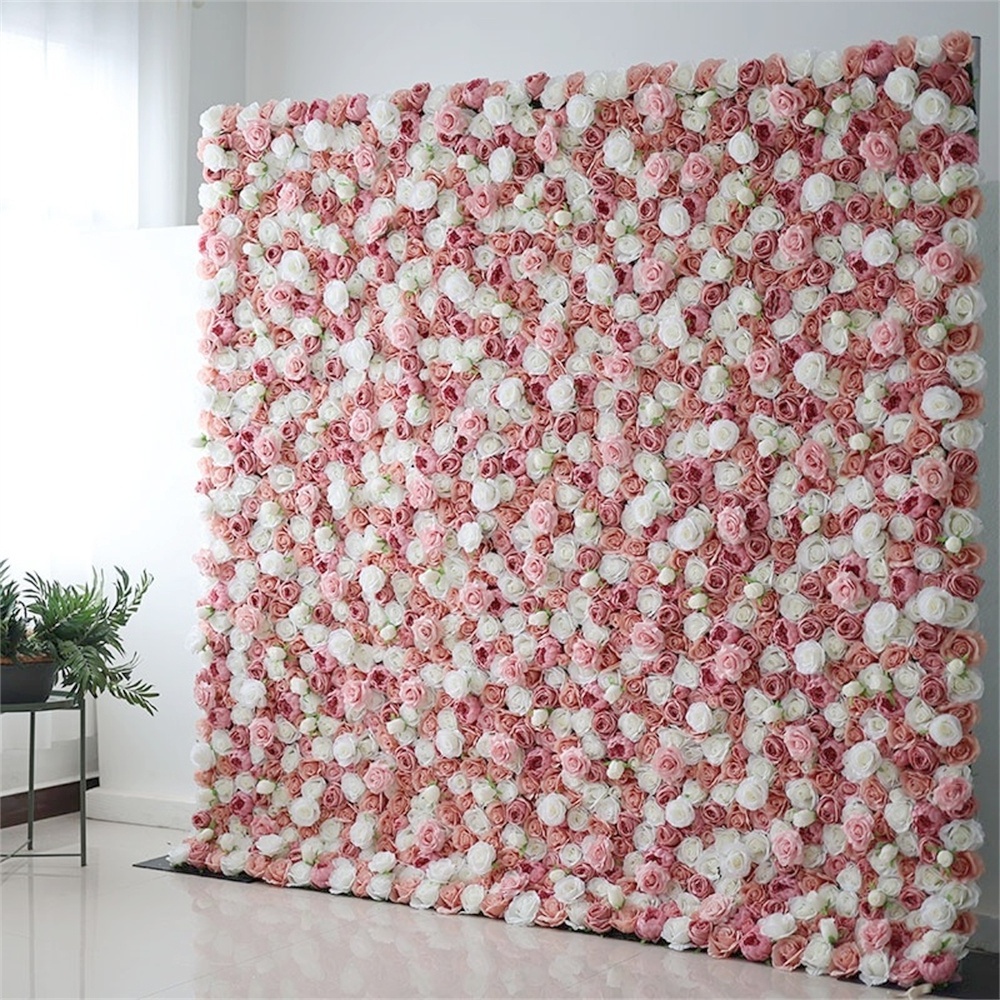 A-001 Artificial Roll Up Flower Wall Cloth Flower Panel 3D Flower Wall Backdrop