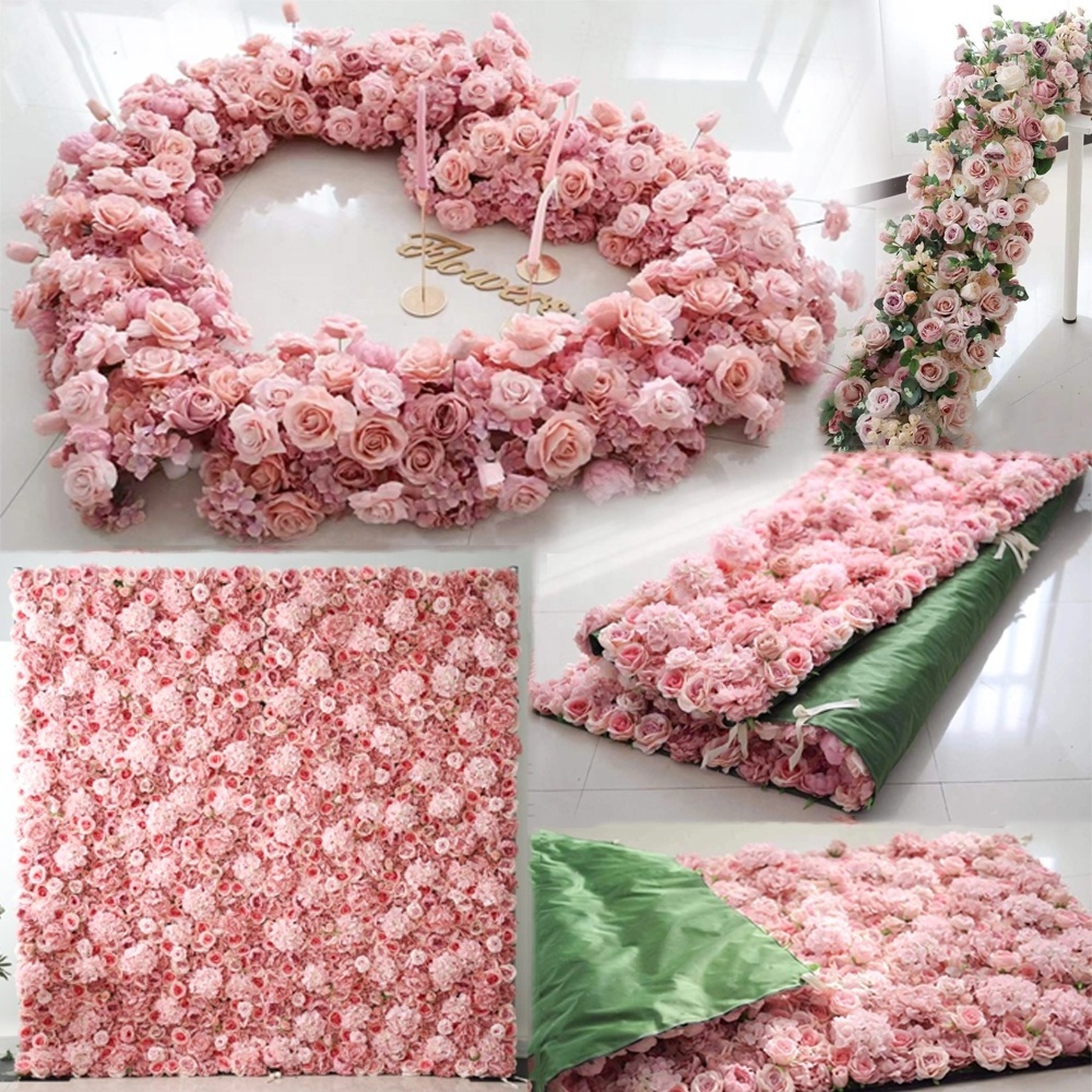 A-001 Artificial Roll Up Flower Wall Cloth Flower Panel 3D Flower Wall Backdrop