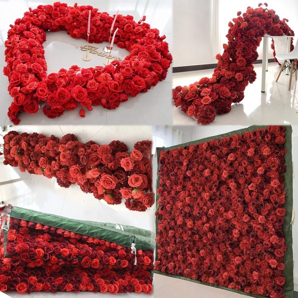 A-001 Artificial Roll Up Flower Wall Cloth Flower Panel 3D Flower Wall Backdrop