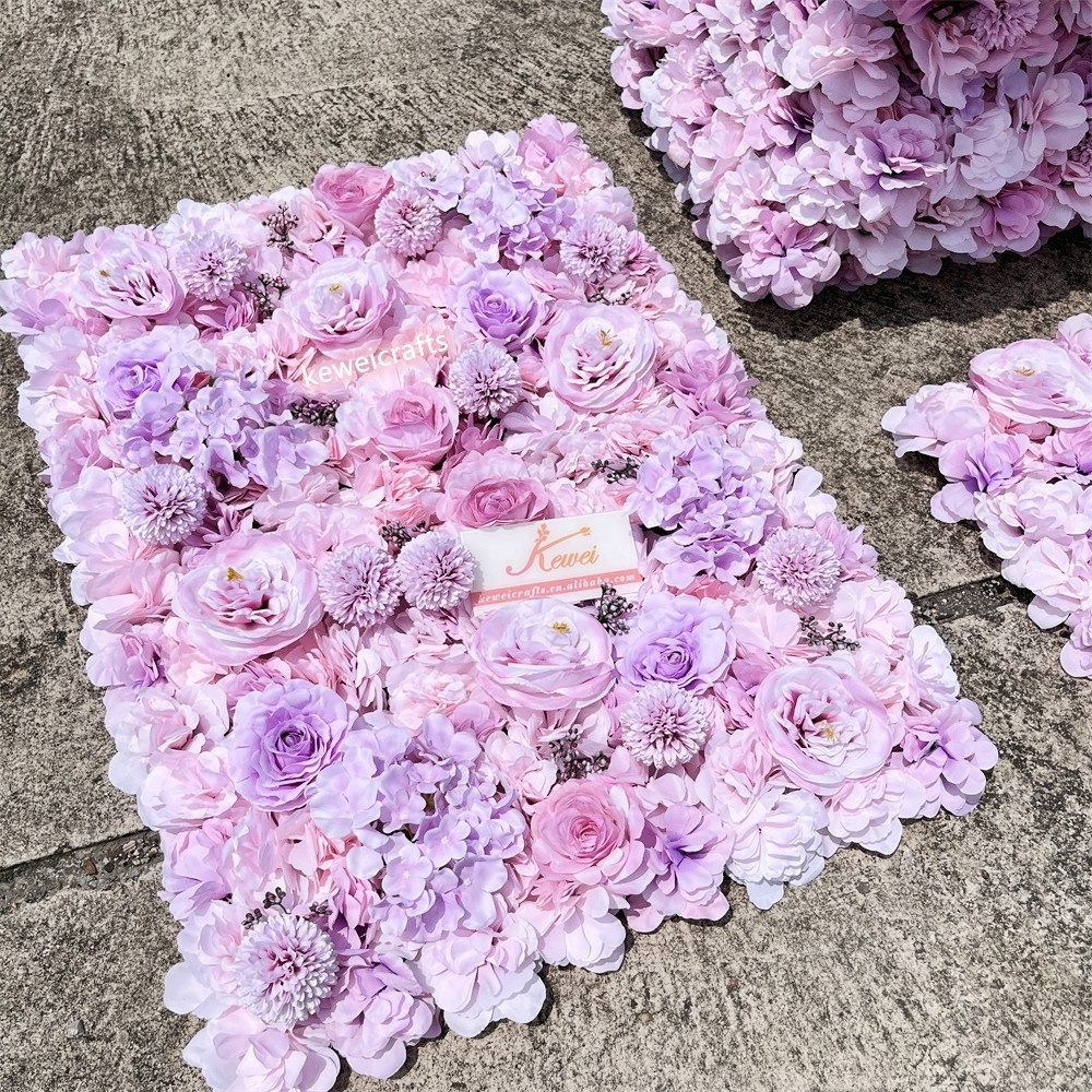 A-273 Wedding Events Centerpiece Flower Lavender Flower 3D Wall Panel Backdrop Purple Flower Wall Panel