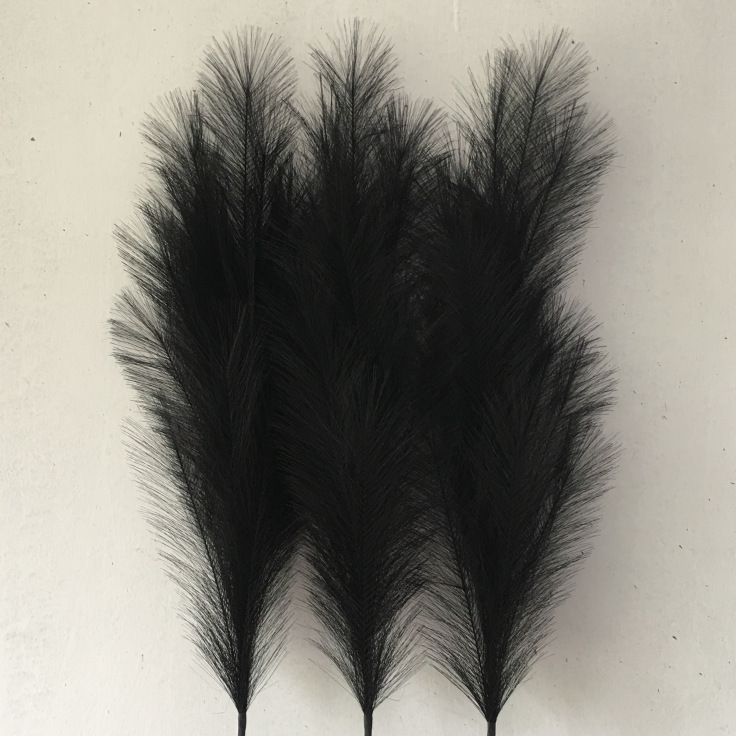 OAP-017 Hot Sale Black Giant Plume Pampas Artificial Pampas Grass