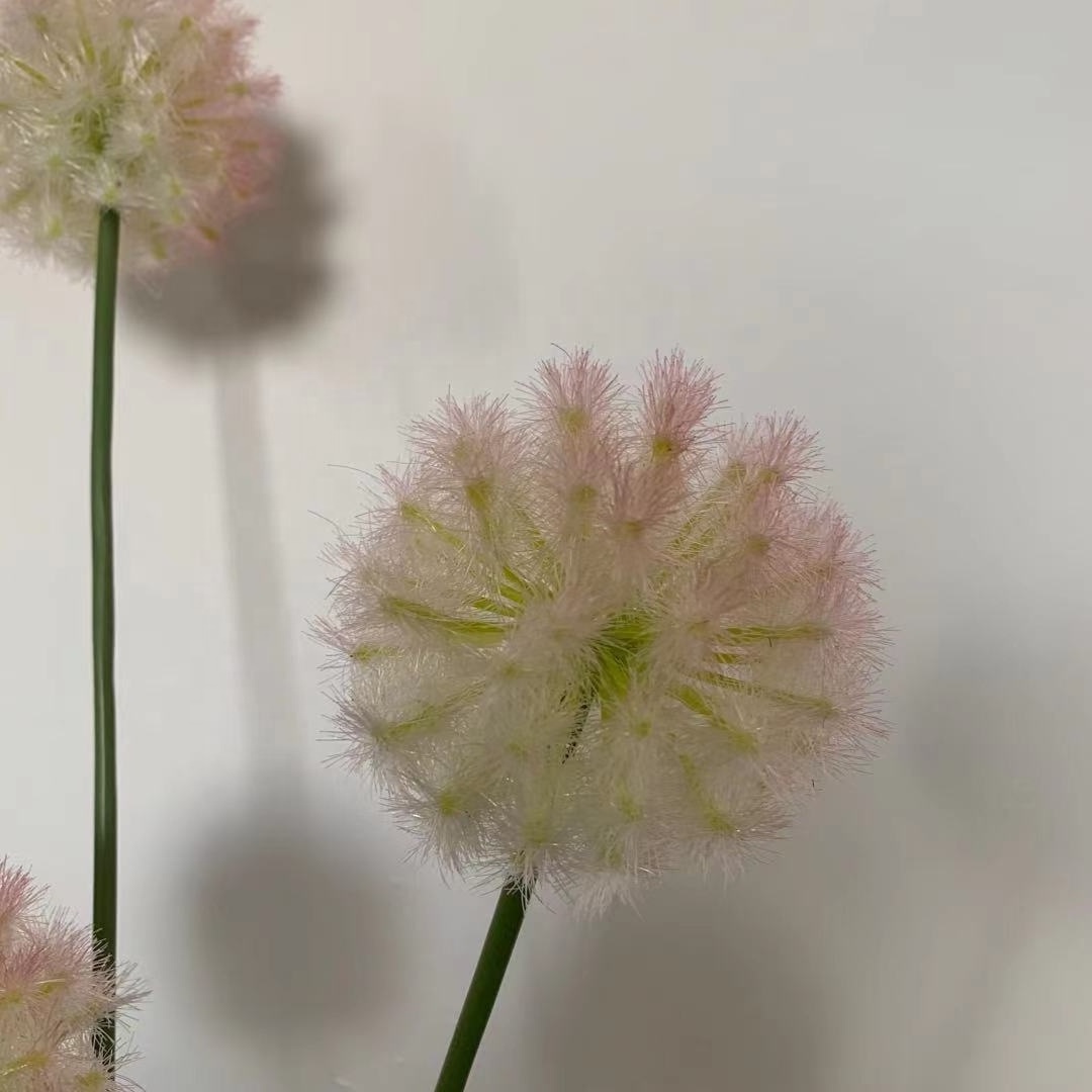 KEWEI T087 Realistic Artificial Dandelion Ball Silk Single Long Stem Dandelion Flower Home Decoration