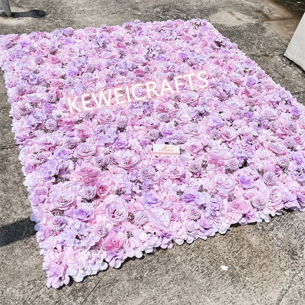 A-273 Wedding Events Centerpiece Flower Lavender Flower 3D Wall Panel Backdrop Purple Flower Wall Panel