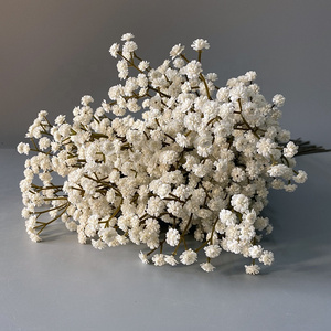 J-252 Wedding Flower Real Touch Plastic Faux Babysbreath Stem White Artificial Babysbreath Flowers