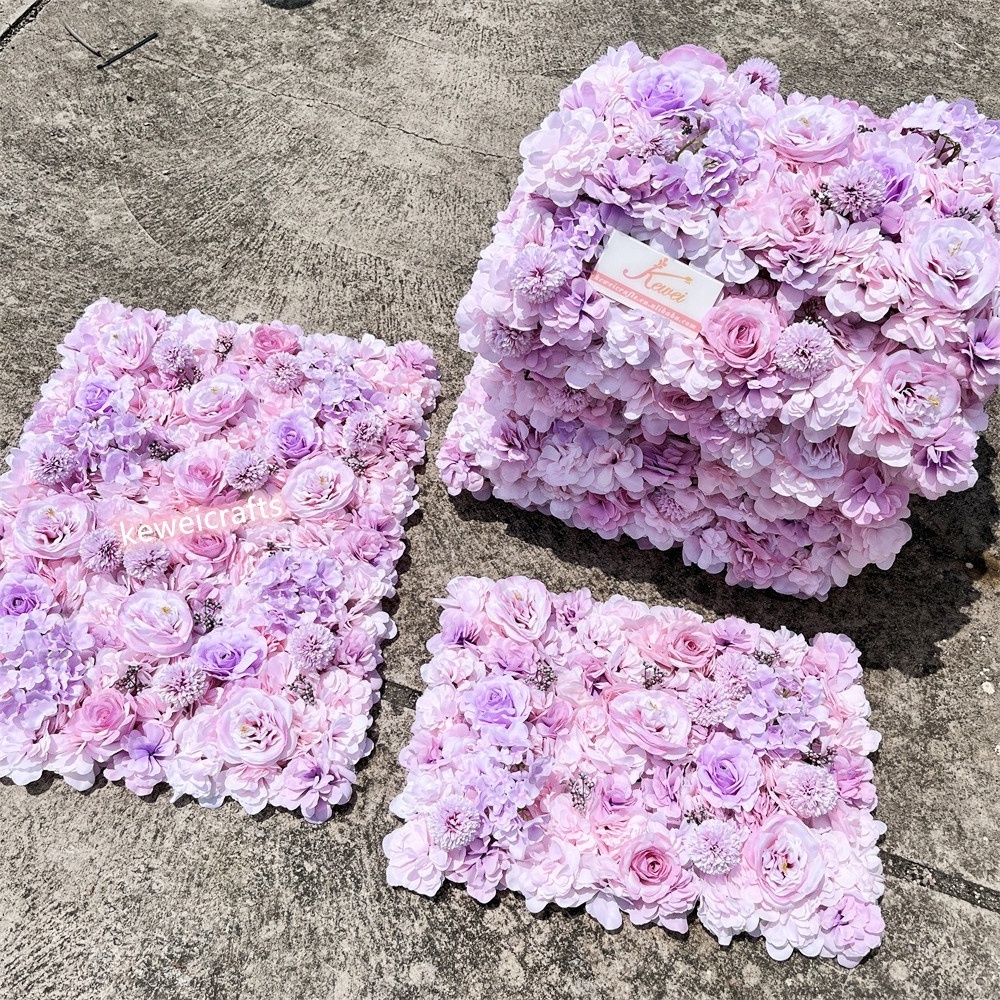 A-273 Wedding Events Centerpiece Flower Lavender Flower 3D Wall Panel Backdrop Purple Flower Wall Panel