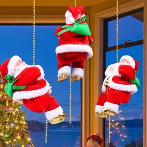 JSC-002 Children's gifts Electric Climbing Santa Claus Christmas Santa Claus Musical Climbing Rope For Christmas Decoration