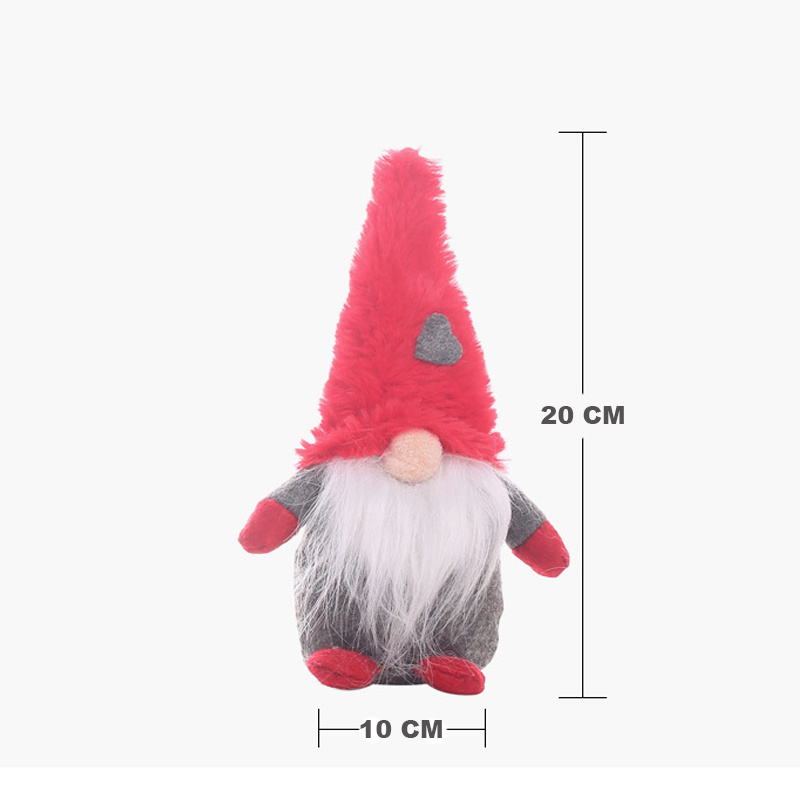 2022 Christmas Long Hat Swedish Santa Gnome Plush Doll Ornaments Handmade Toy Holiday Home Party Decor