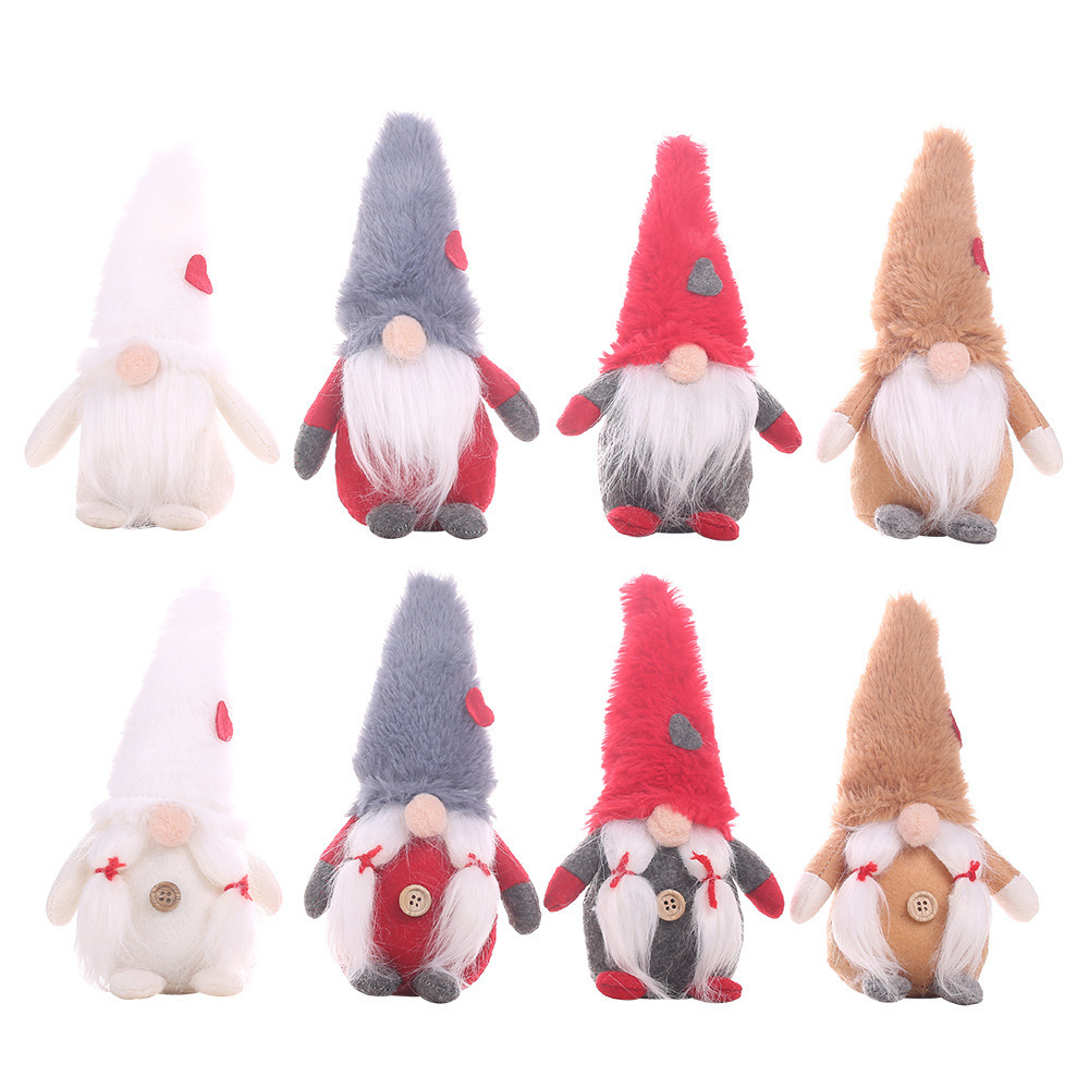 2022 Christmas Long Hat Swedish Santa Gnome Plush Doll Ornaments Handmade Toy Holiday Home Party Decor