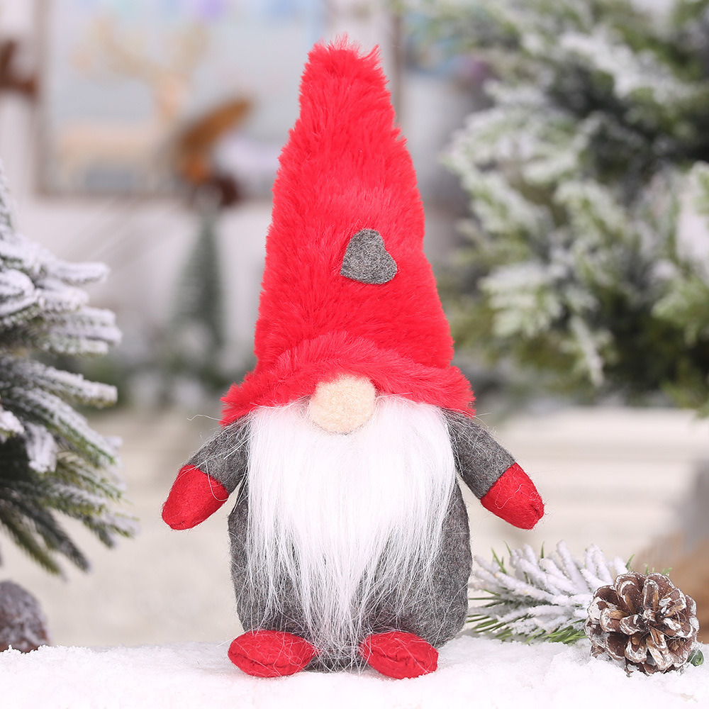 2022 Christmas Long Hat Swedish Santa Gnome Plush Doll Ornaments Handmade Toy Holiday Home Party Decor