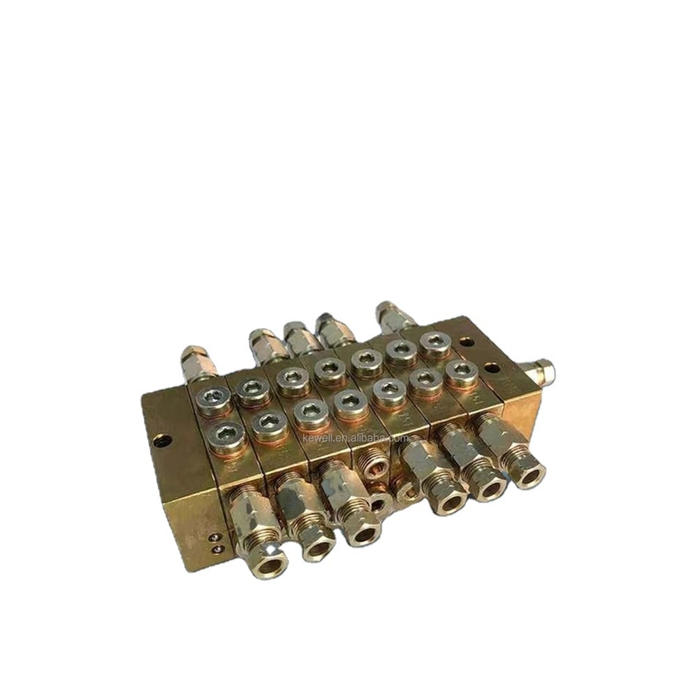 DS Modular Oil Dispenser Block Device Progressive Lobe Metering Grease Distributor for Excavator Machine Lubrication