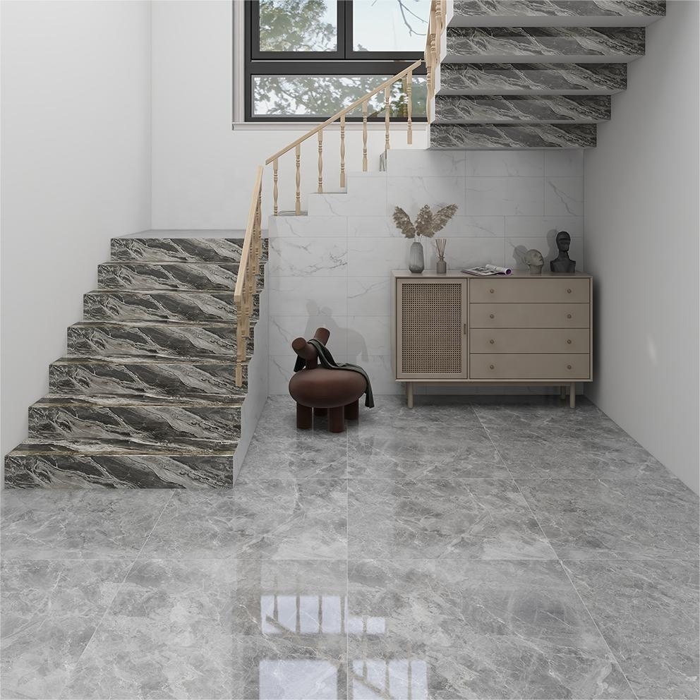 Foshan Hot Sale 470x1200mm Marble Porcelain Stair Tiles Step Non Slip