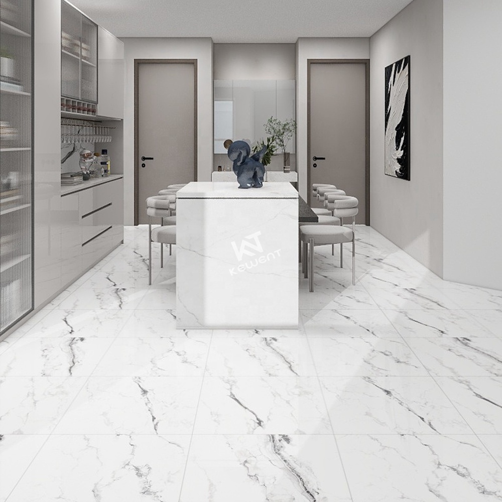 Modern White Marble Polished Porcelain Carreaux Sol 60x60 Marbre Ceramic Floor Tile