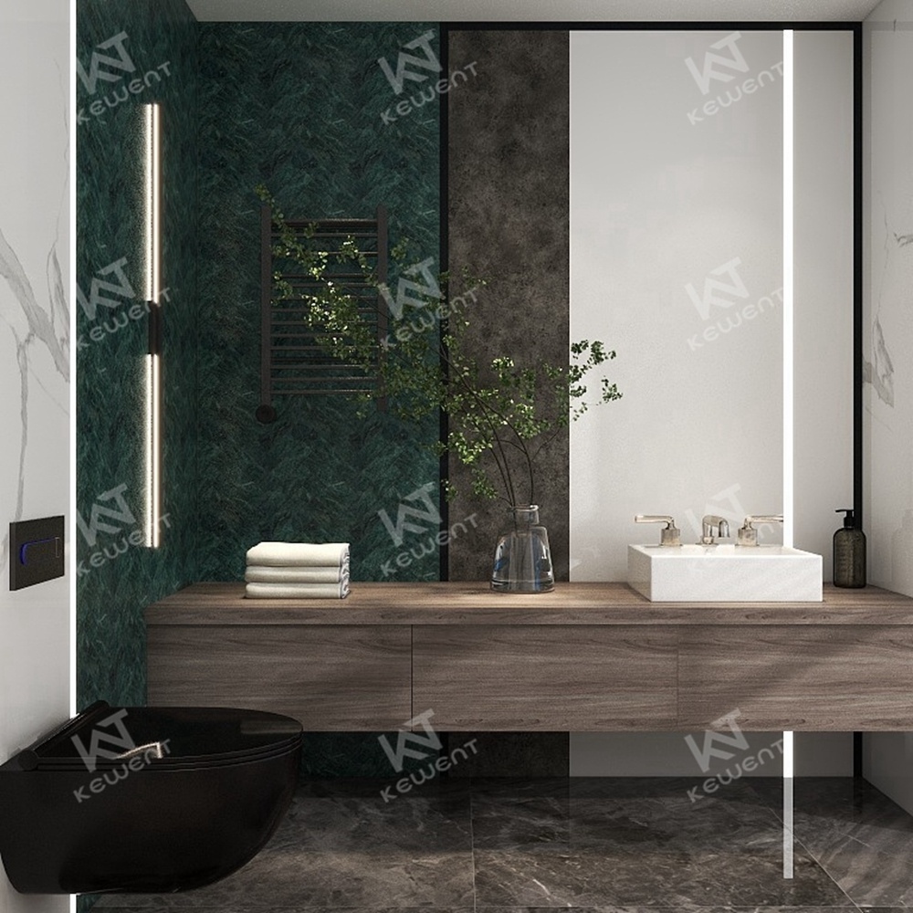 Wholesale Polished Herringbone Marble Look Bathroom Green Marble Mosaic Tiles