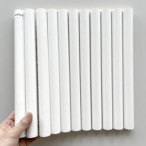 Foshan Factory Modern White Ceramic Strip Finger Mosaic Tile