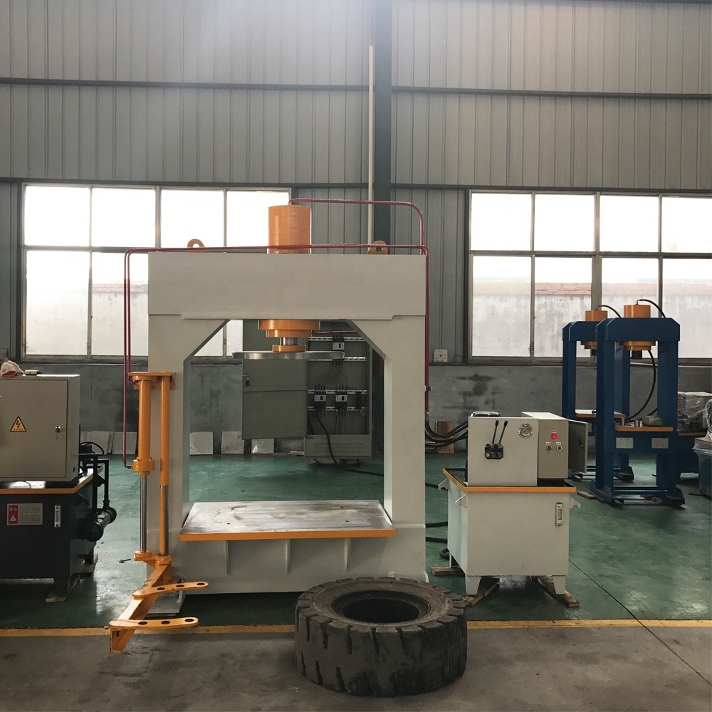 Kewosen Machinery mobile hydraulic press machine on forklift solid tire replacement changer for sale small hydraul press machine