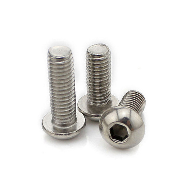 Stainless Steel Half Round Head Pan Head Hexagon Socket Screw ISO7380 Mushroom Head Umbrella Bolt