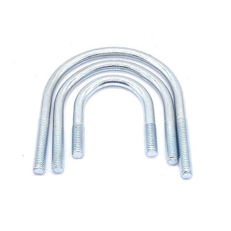 Galvanized square right angle U-shaped bolt horseback pipe clamp U-shaped wire embedding