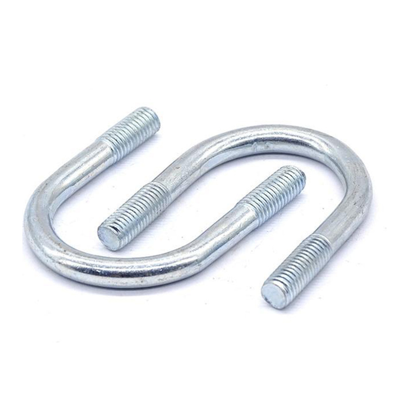 Galvanized square right angle U-shaped bolt horseback pipe clamp U-shaped wire embedding