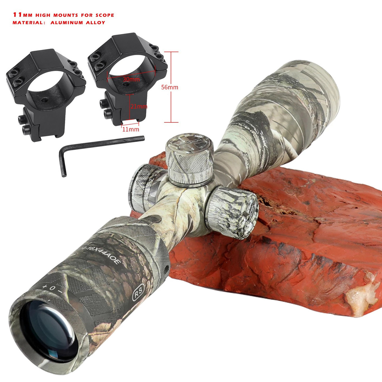 Tactical Scope Optical Sight CM 4-16x44 AOE 4-16X Optics Scopes Red Green Laser Sight For Outdoor Play