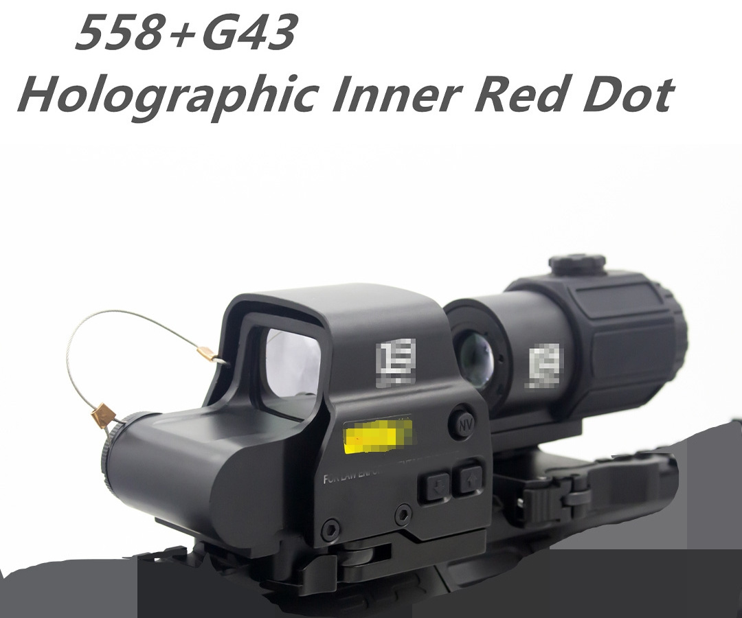 Best-Selling 558 Combination Hunting Sight Glass G43 G33 Multiplier 3x Zoom Waterproof Holographic Red Green Red Dot Scope