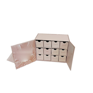 kexin custom advent calendar 12 day pink double door open box magnetic competitive price solid perfume box