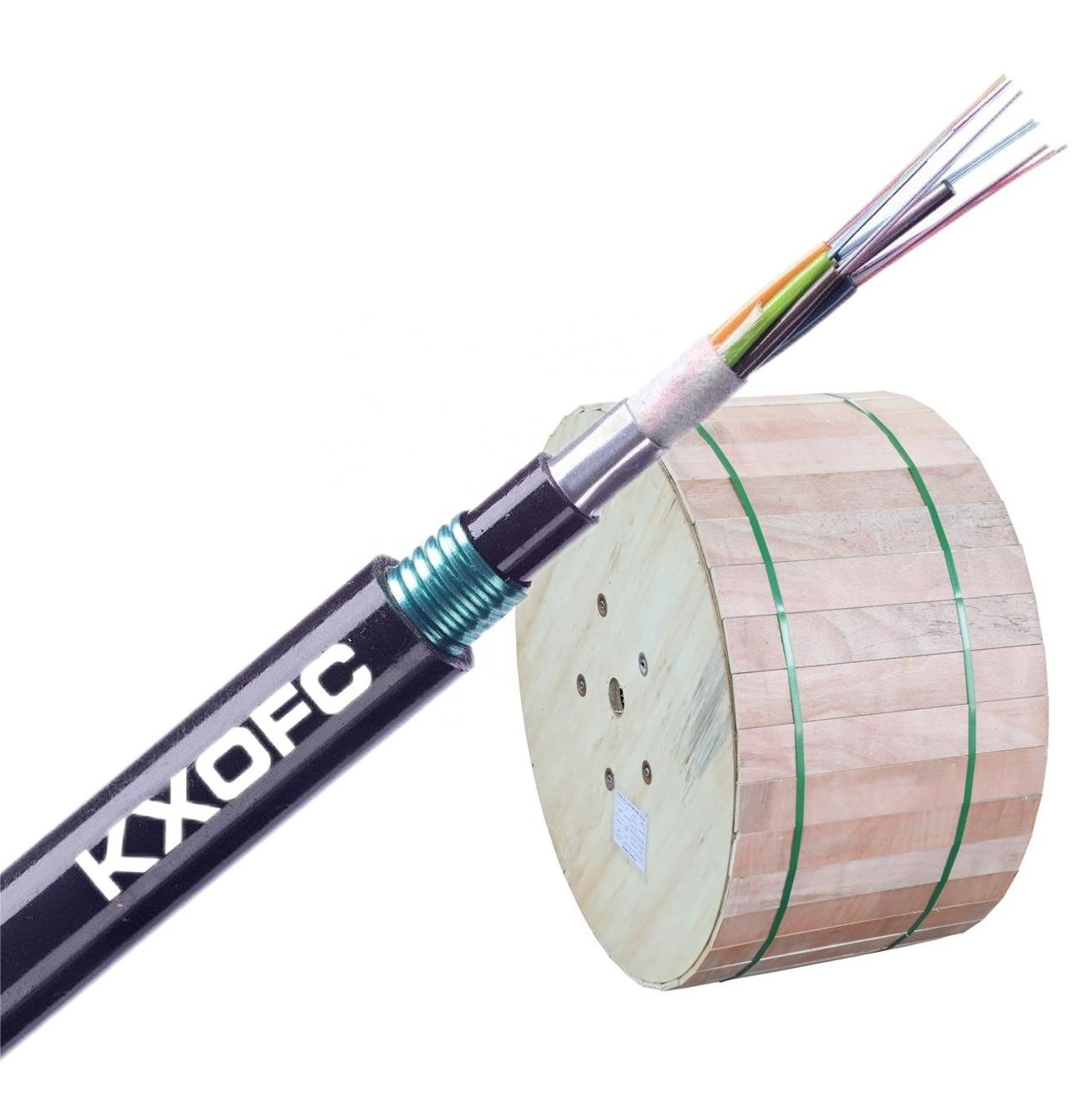 Popular GYTA53 armored 12 core gyta53 fiber optic cable 144 fiber optic cable double sheath direct buried fiber optic cable