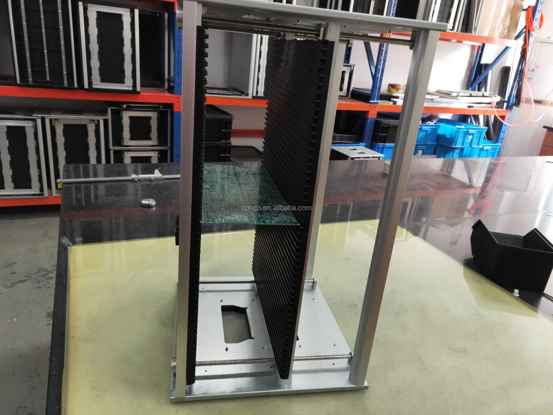 Anti Static PCB belt Adjustment Aluminium Storage Magazine Rack