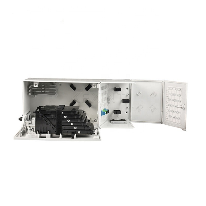 KEXINT FTTH Fiber Operator Distribution Cabinet Fiber Optic Hub 48 Core Waterproof IP65 Wall Mount Distribution Box