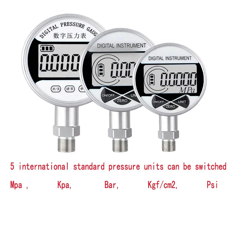 High-Precision Intelligent Digital Pressure Gauge , Wireless bar mpa psi  digital Pressure Manometer with stainless steel shell