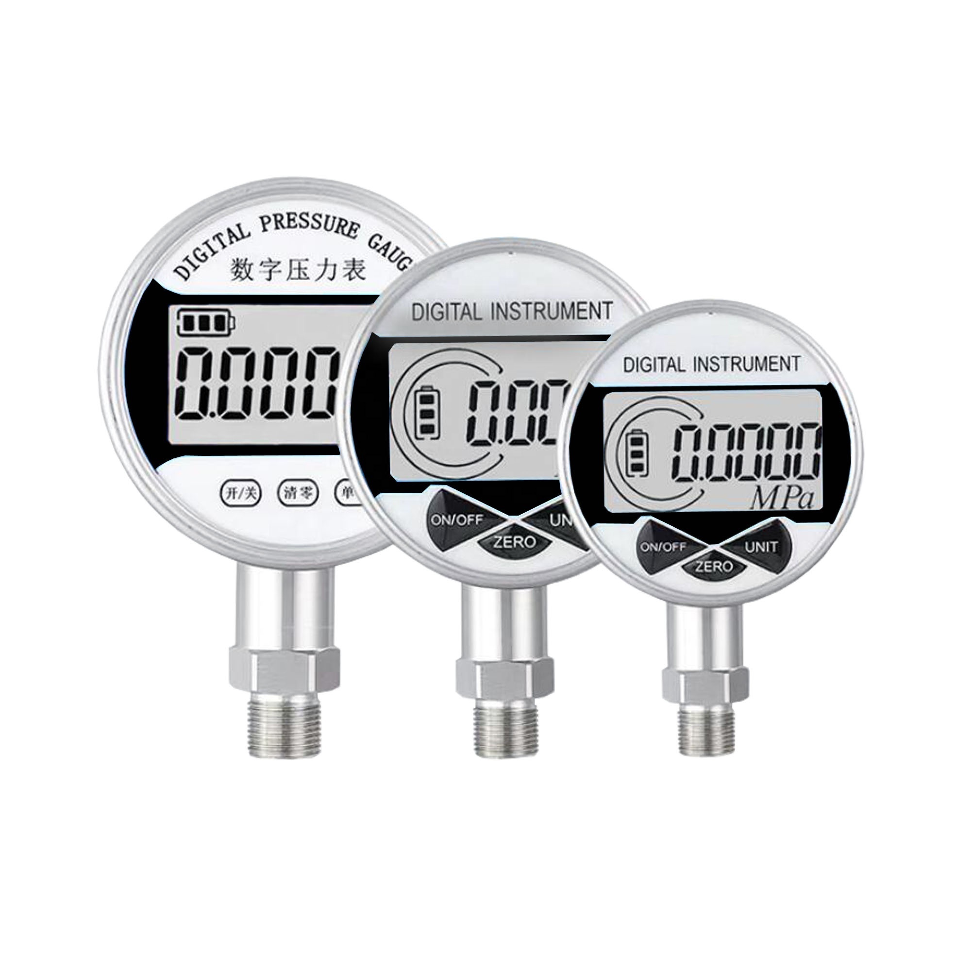 High-Precision Intelligent Digital Pressure Gauge , Wireless bar mpa psi  digital Pressure Manometer with stainless steel shell