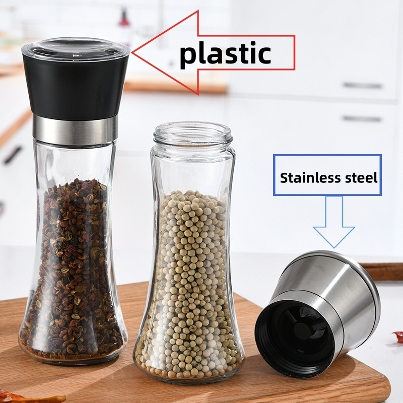 Wholesale grinder machine for kitchen 180ml 200ml  salt pepper grinder pepper grinder