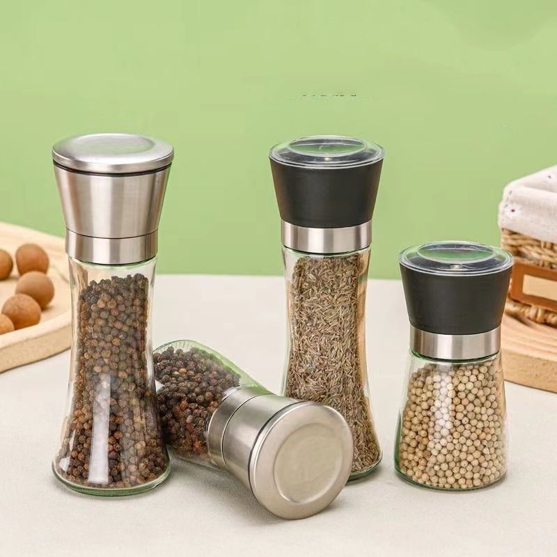 Wholesale grinder machine for kitchen 180ml 200ml  salt pepper grinder pepper grinder