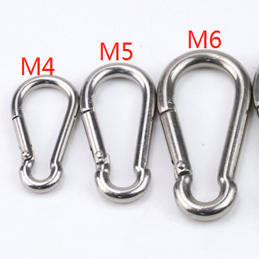 Factory wholesale carabiner safety spring snap hook stainless steel carabiner Hook M4 M5 M6 M7 M8 M9 M10 M12