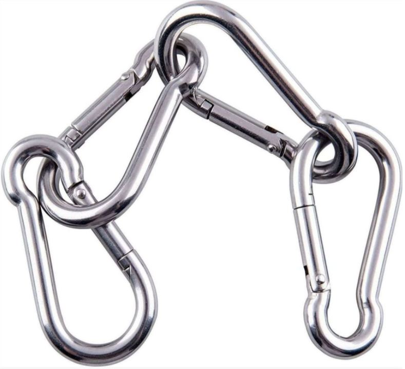 Factory wholesale carabiner safety spring snap hook stainless steel carabiner Hook M4 M5 M6 M7 M8 M9 M10 M12