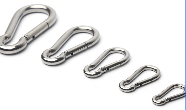 Factory wholesale carabiner safety spring snap hook stainless steel carabiner Hook M4 M5 M6 M7 M8 M9 M10 M12