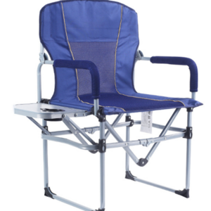 High quality Customized Outdoor Relax Steel Portable Lawn chair Director Chair Folding Camping Chair With Side Table