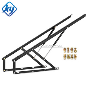 Heavy Duty Hydraulic Folding Bed Bracket Frame Hardware Lift Mechanism For Box Bed Storage