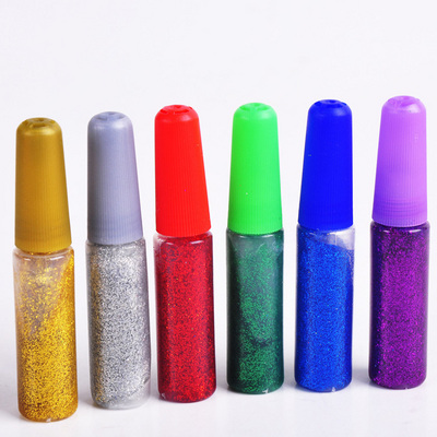 wholesale 6g DIY art and hobby school 6 color pack glitter glue pens