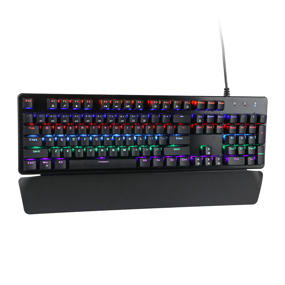 RGB Wired Gaming Mechanical Keyboard 60% backlit Ergonomic multimedia keys For Spanish Keyboard with hand rest