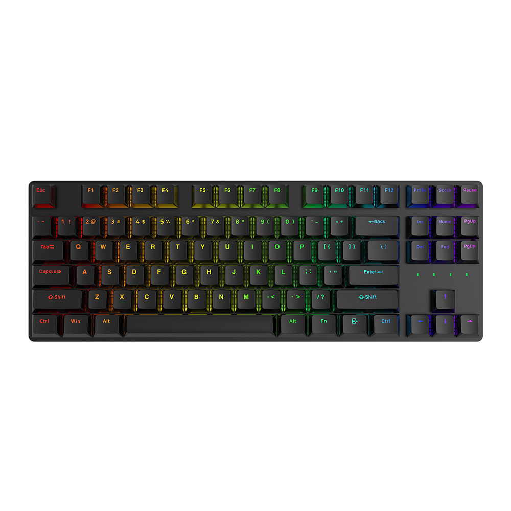 Mechanical Keyboard Rgb Backlit Three-mode Half-height Keycap Design Ultra Thin Office Gaming Keyboard