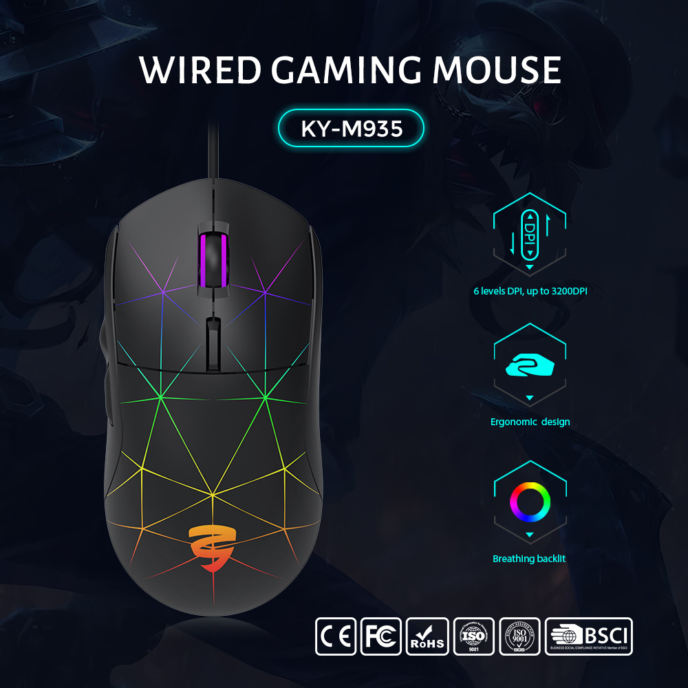 IDM OEM Custom Wired Gaming Mouse super Cheap RGB Usb 16000 Dpi Wired Mouse RGB Gamer Computer Mouse