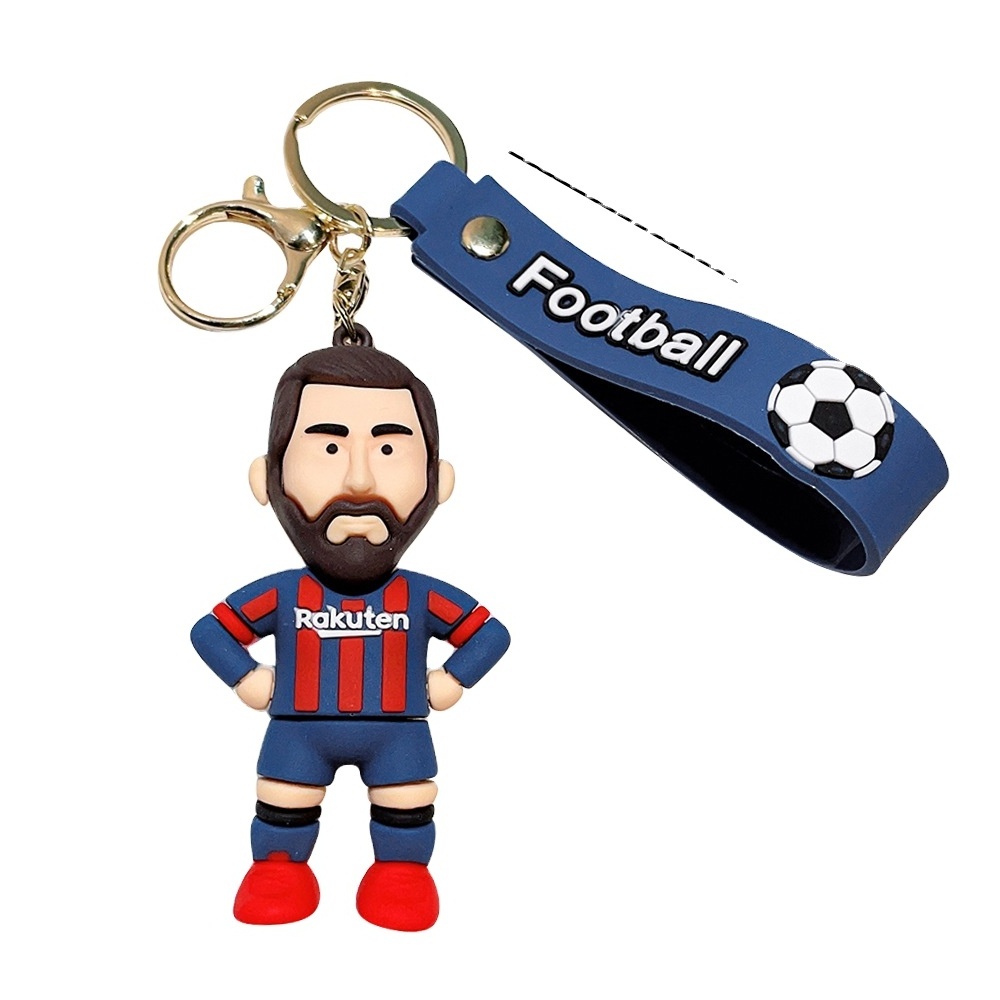 Creative New Cartoon Messi Doll Pendant Car Keychain Men's School Bag Pendant Fans Exquisite Small Gift