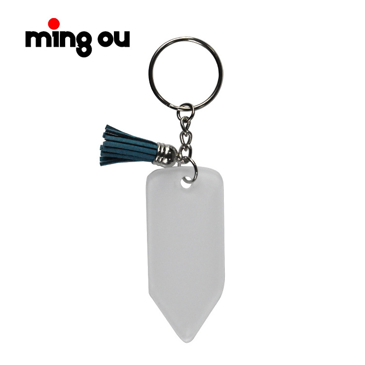 Teacher day appreciation gift Tassel keychain Graduation gift blanks Sublimation Acrylic pencil keychain for teacher