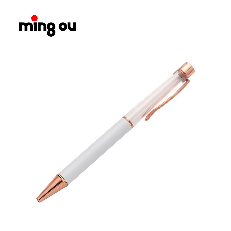 New Design DIY Sublimation empty tube pen DIY ballpoint pens sublimation snow globe pens