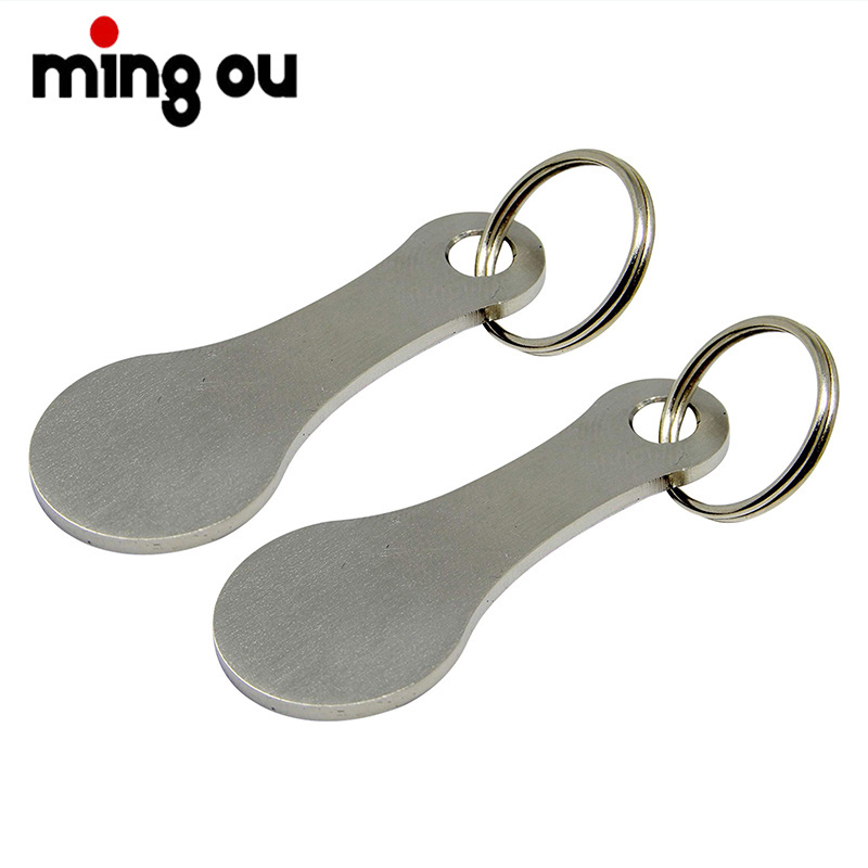 Metal promotion shopping cart coin token key chain Shopping cart token key ring trolley coin