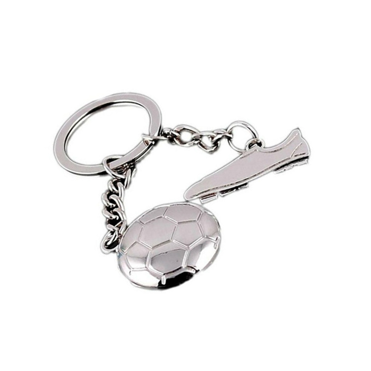 Football Souvenir Metal Keychain Custom Soccer Shoe Keychain