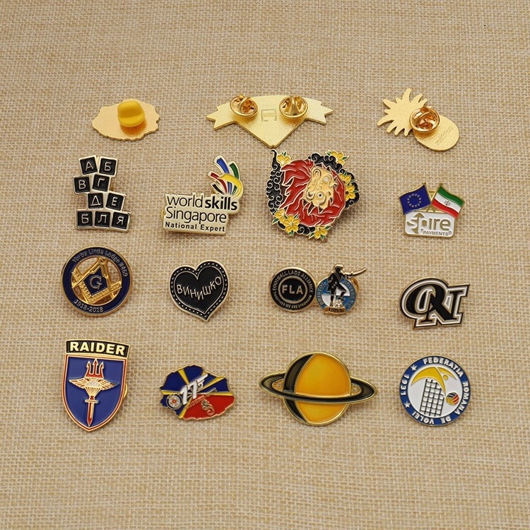 Bulk wholesale custom metal zinc alloy iron enamel lapel pin