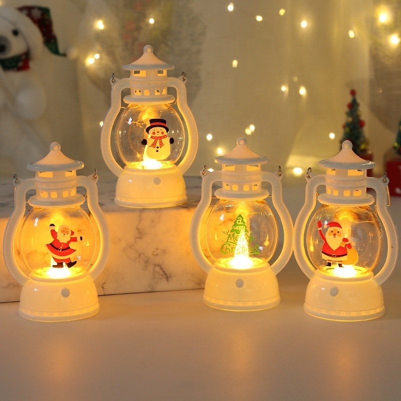 Portable LED oil lamp Christmas decoration lantern hand-held small luminous lantern wholesale