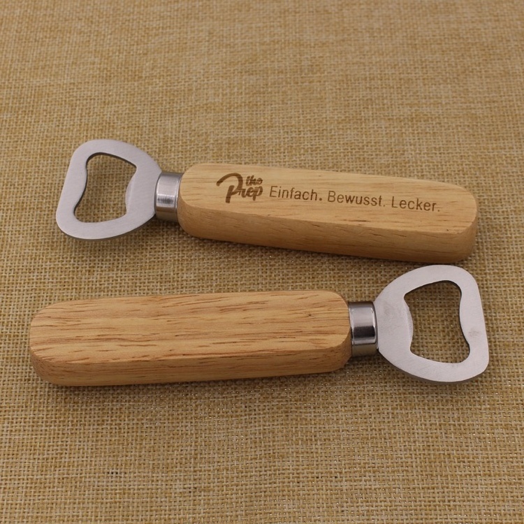 Fast Delivery Wholesale Custom Wooden Bottle Opener With Laser Logo