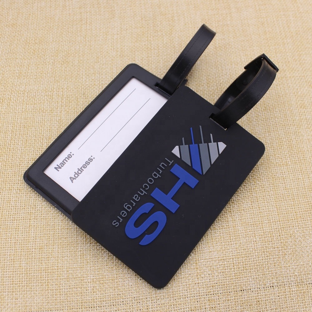 wholesale travel bag tag custom luggage tag with material PU, Genuine Leather and Pvc